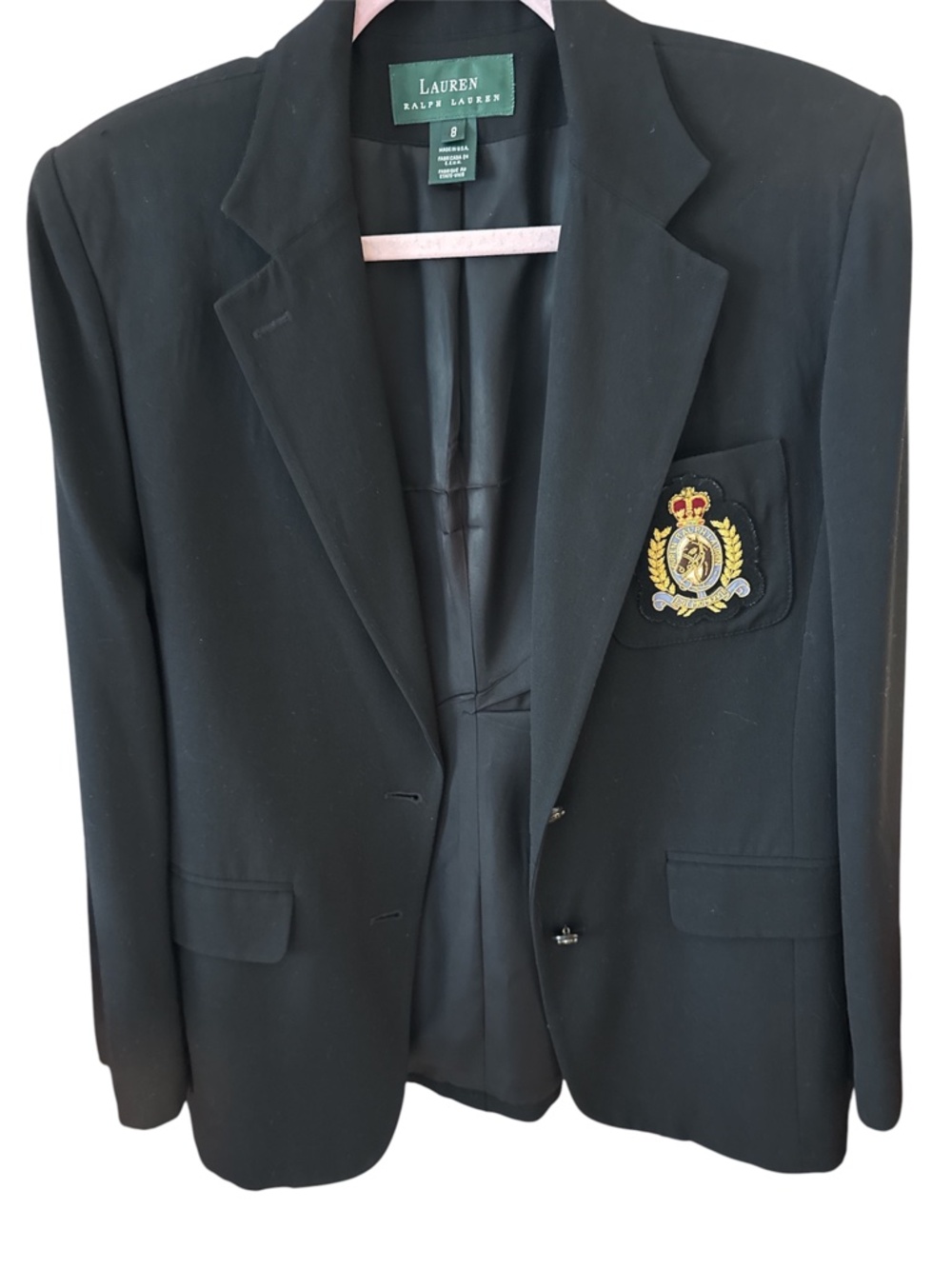 Ralph Lauren blazer crest horse 8